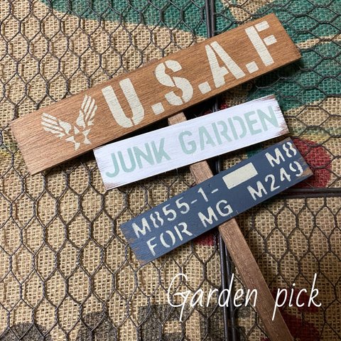 【ガーデンピック】セミロング◾️(NO.22)ガーデン雑貨 エアフォース ガーデニング お庭DIY
