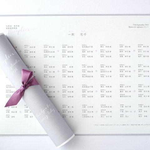 [sample] 送料無料！席次表 “Classic One”for wedding 