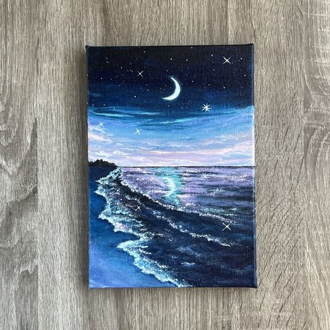 アクリル画《原画》✴︎ Night sea ✴︎