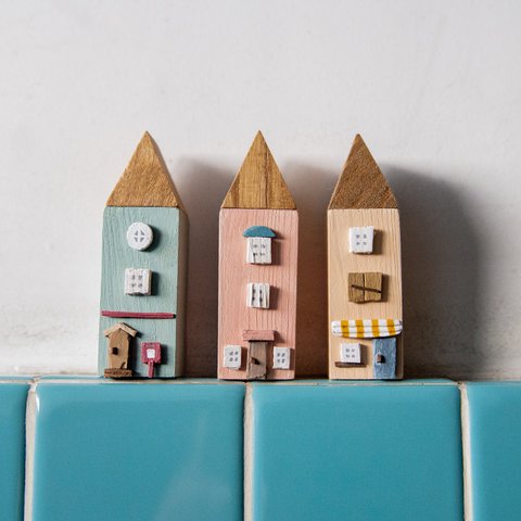 [受注制作] ミニチュア ハウス ショップシリーズ  木製 北欧雑貨 子供部屋 インテリア 置物 プレゼント