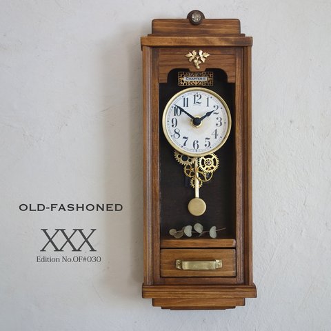【送料無料】OLD FASHIONED #030 レトロな時計　Sサイズ　1点物　アンティーク調