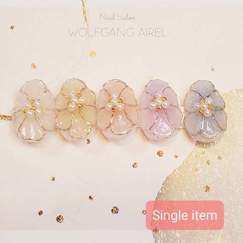 【Single item】フラワーアクセサリーネイル