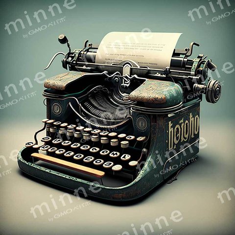 アンティーク タイプライター typewriter のイラスト アート（デジタルコンテンツ ダウンロード販売）