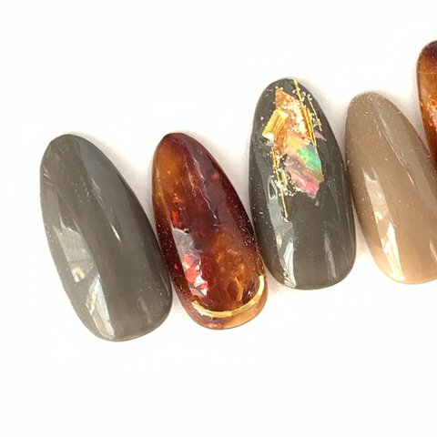 ＊mummys nail＊べっ甲ネイル　ニュアンス　奥行きべっ甲　シェル