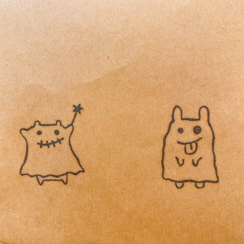 うさぎおばけ(右)【消しゴムハンコ】