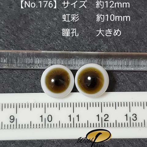 【No.176】グラスアイ(約 12mmサイズ(虹彩 約 10mm/瞳孔あり))