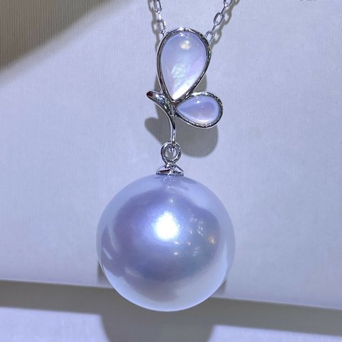 【高級】天然淡水真珠　大振りペンダントk18