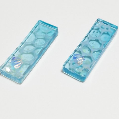 【送料無料】セット　レジン箸置き 水面　長方形