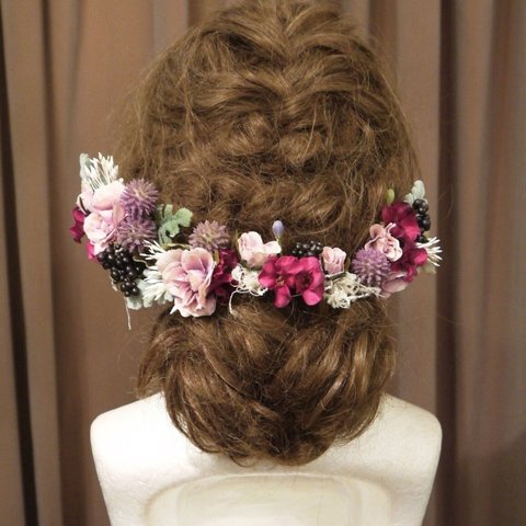 ＊antique mauve pink＊  headdress