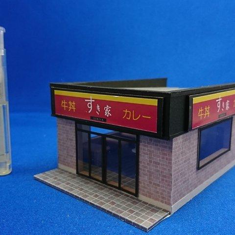 ◇オリジナル店舗建築模型04◇スケール1/87 HOゲージインテリア　鉄道模型
