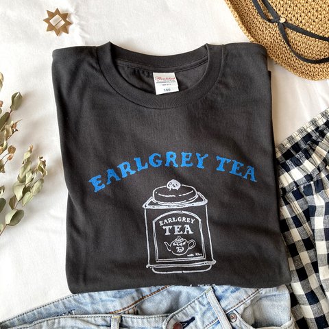 【６月下旬発送】《Tea-shirt》Earlgrey Tシャツ｜アールグレイの紅茶缶