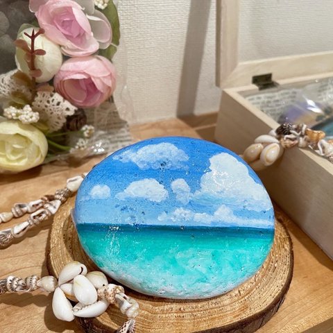 【 海 ✴︎ 石ころアート 】