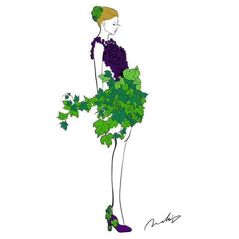 【ポスター】Dress with Grape