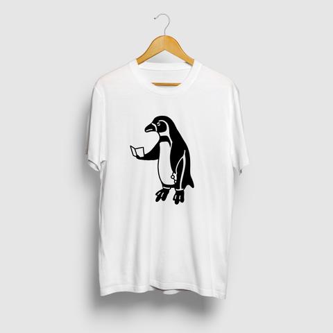 えんきん ペンギン 動物イラストTシャツ遠近 おもしろユニーク