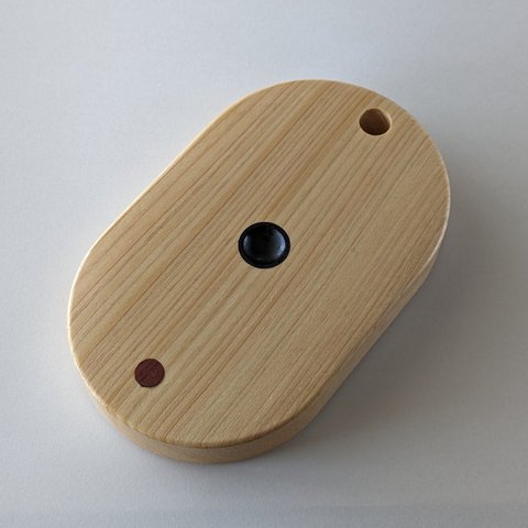 チェロ・エンドピン響板（楕円型）／コンクリート下地床用／2404／（Endpin Stopper Wooden Anchor Rest for Cello Anti Slip／Cypress）