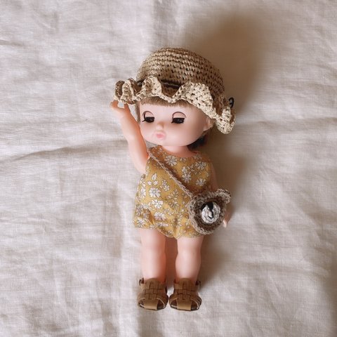 フリフリ麦わら帽子⋈for doll