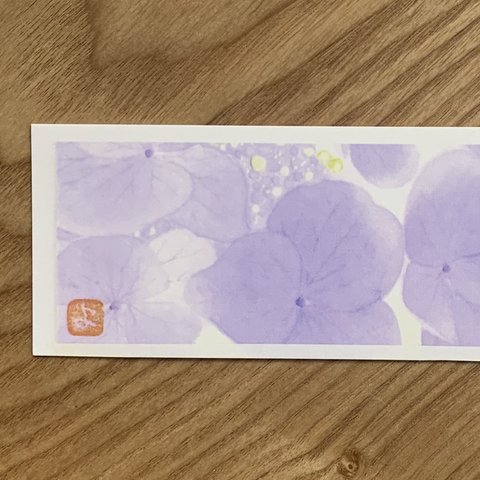 8.  日本画しおり ✳︎ 紫陽花（あじさい）　🌿