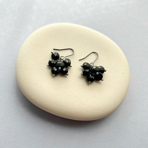 ⌘ pierce［オニキス］【ピアス 天然石 サージカルステンレス】