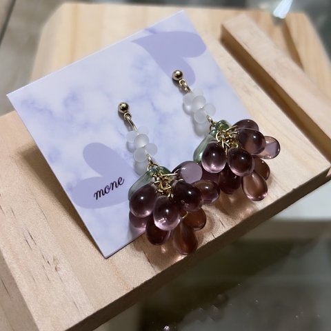 チェコぶどう🍇ピアス✨