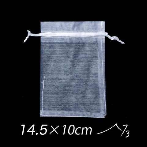 10枚 オーガンジー袋 Mサイズ ギフト ラッピング ジュエリー袋 巾着 ポーチ 素材 材料 パーツ