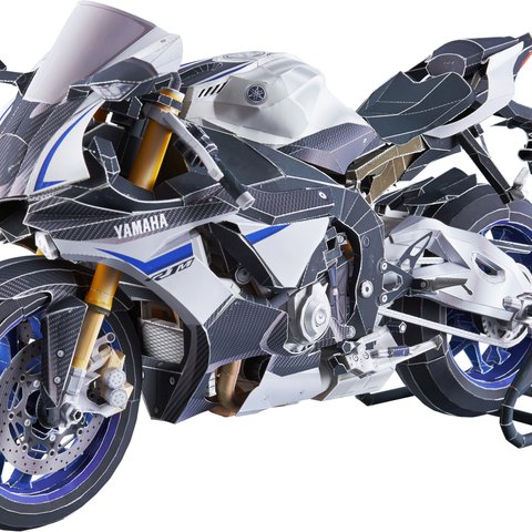 No.mi20052201_超精密バイクペーパークラフトヤマハ_YZF-R1M