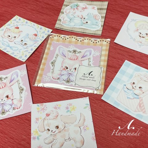 Sweets animals ブロックステッカーシール