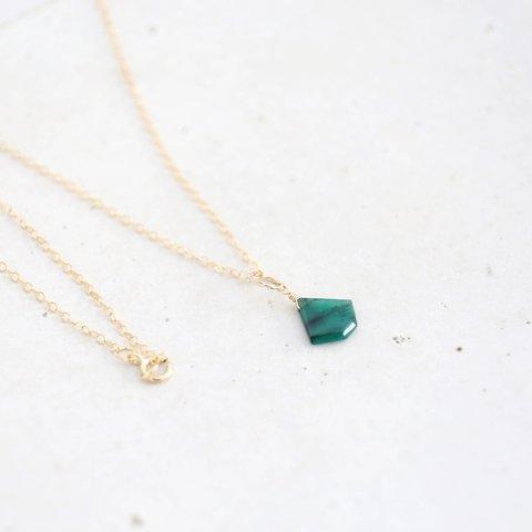 14KGF　Lsize　emerald necklace[kgf3721]