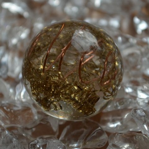 オルゴナイト （直径2.8cm球型）【水晶】