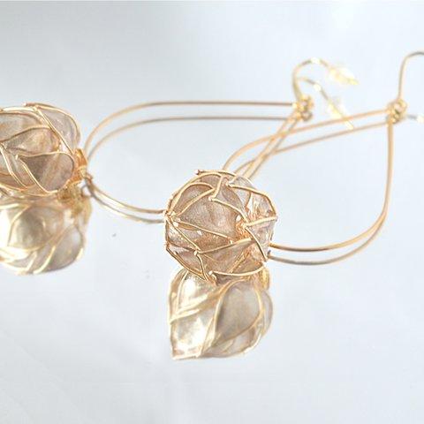 Lotus buds hoops ~ gold ~