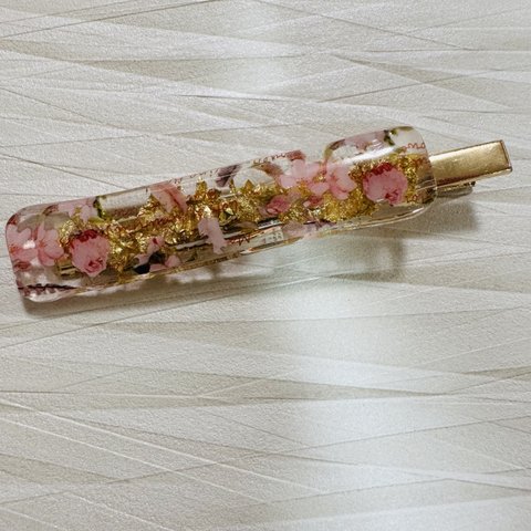 花柄ヘアクリップ