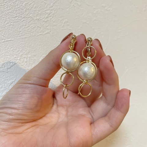 【SALE】 Cotton pearl×Gold