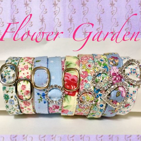 Flower Garden♪＊迷子札付＊軽い首輪