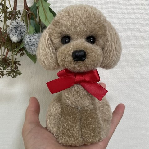 動物ぽんぽん　トイプードル   ベージュ