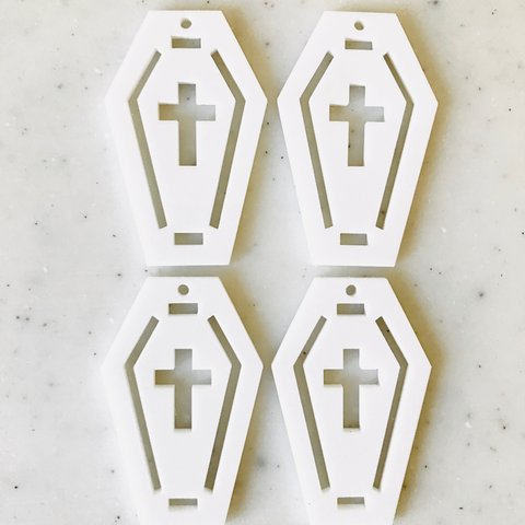 White Coffin Pendant Tops