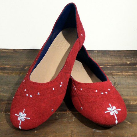 [B品] Rangori Flat shoes ランゴリ レザーパンプス A.red 24cm