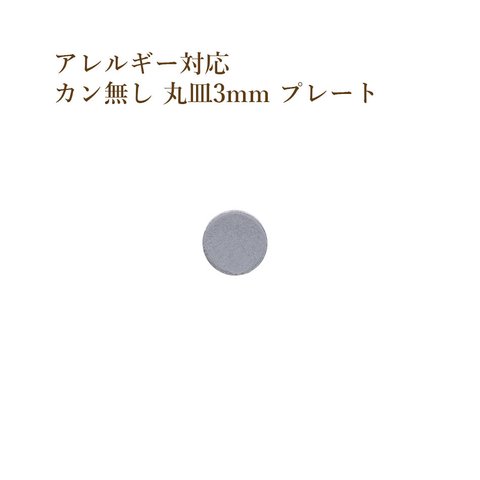 [10個] 316 / カン無し / 丸皿 / プレート / 3mm [ 銀 シルバー ]サージカルステンレス   チャーム / 金具 / メタル / ラウンド / パーツ / アレルギー対応