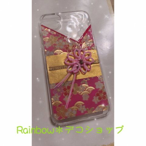 iPhoneケース 着物風