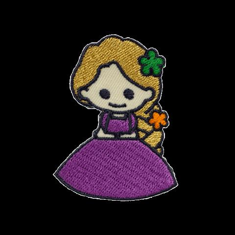 刺繡ワッペン　プリンセス【PURPLE】