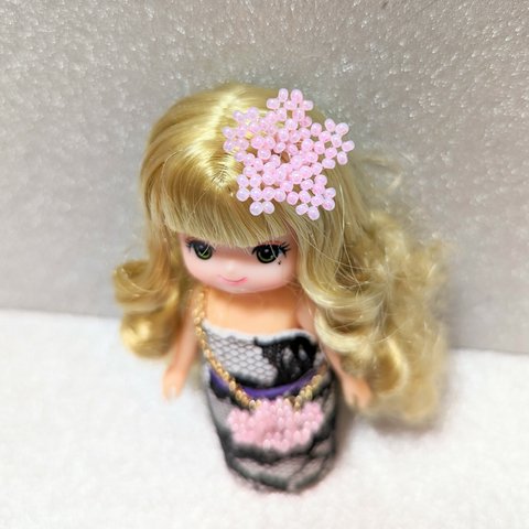 ミキマキちゃん 桜ヘアピン(ミルキーピンク)