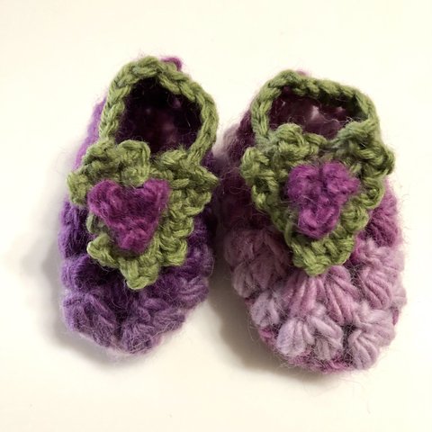 ベビーソックス　シューズ(ぶどう)                                Baby socks shoes (grape)