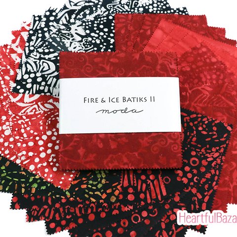 USAコットン moda 42枚セット FIRE & ICE BATIKS II 生地 布 ろうけつ染め