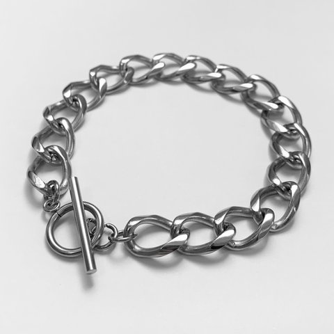 【eve】chain  bracelet 　マンテルブレスレット　鎖　チェーン　11mm シルバー