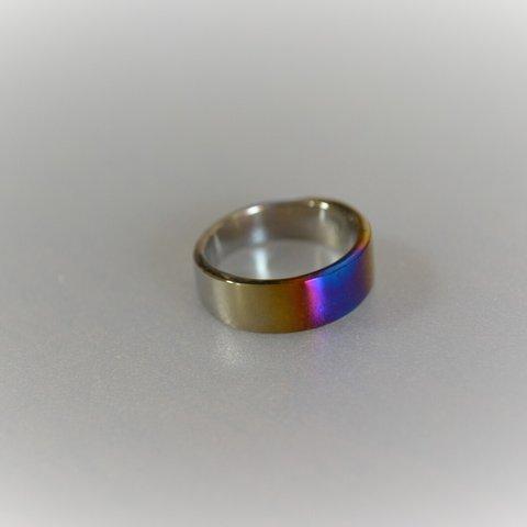 titanium ring・blue right・チタンリング・青い光２・B・9号