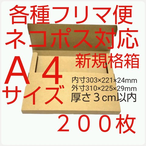 送料無料 ネコポス最大サイズ小箱  国内生産ダンボール  ゆうパケット クリックポストにも