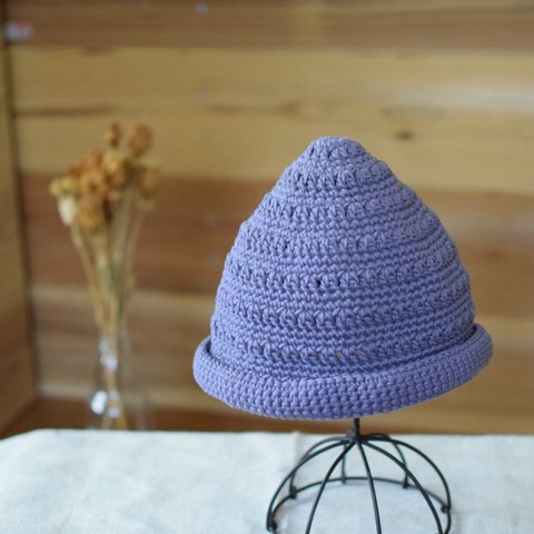【最終SALE】透かし編みの涼しげとんがり帽子