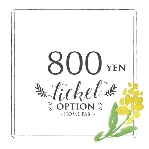 【オプション】チケット　800円　