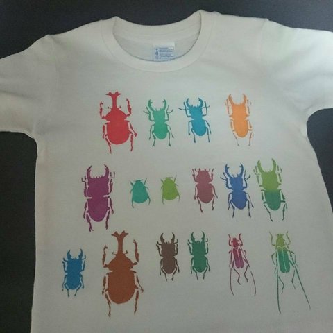 昆虫標本箱・Kids Tシャツ(ベージュ)