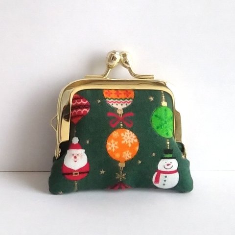 ■角型■小さいがま口：ちっちゃいがま口：角239：かわいいがまぐち：小さい財布：littlie purse：雪だるま,バルーン,snowman