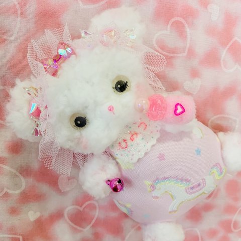 メルヘン城のひみつ姫💗ベビーベア🧸✨赤ちゃん✨ゆめかわいい✨ファンシー✨レトロ✨ぬいぐるみ✨ペット　雑貨　ギフト　プレゼント　クリスマス　ユニコーン　昭和レトロ　ロリータ