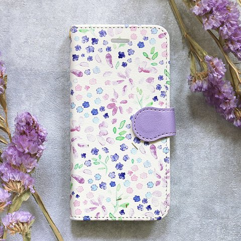 手帳型 iPhone ケース 【flower】